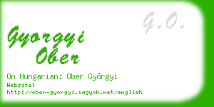 gyorgyi ober business card