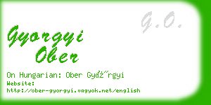 gyorgyi ober business card